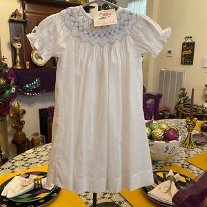 NWT Stitchy Fish Smocked Infant Girls Dress size 24 months